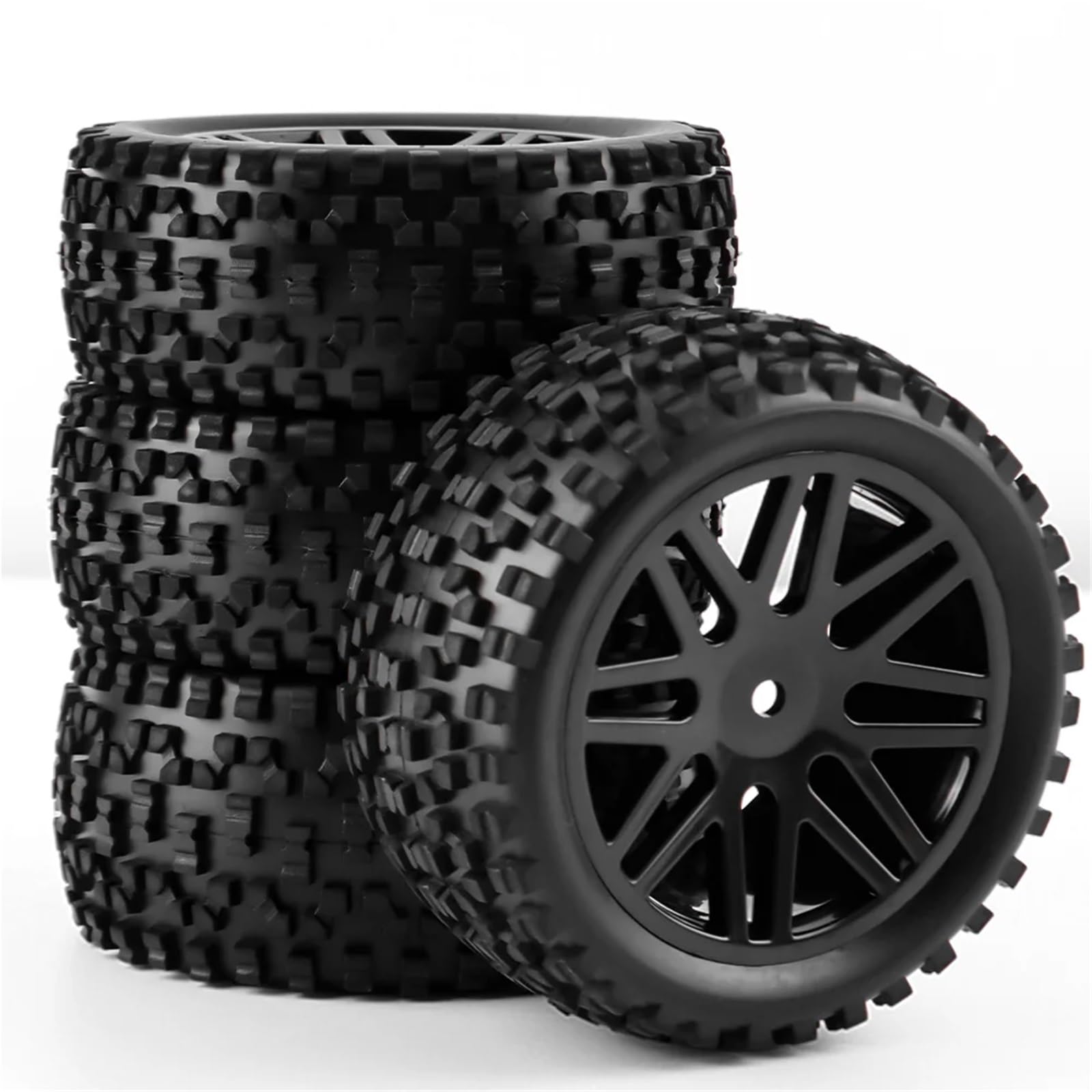 para 1/10 Llantas Hexagonales 12mm Neumáticos Goma OD 88mm con Esponja RC Todoterreno Coche Camión Monstruo Piezas Repuesto Accesorio Modelo Modificado Neumático