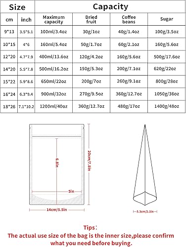 Miniatura 2 de Paquete de 100 bolsas a prueba de olores de 7.1 x 10.2 pulgadas, bolsas resellables con ventana mate, bolsa de papel de aluminio, bolsas sellables