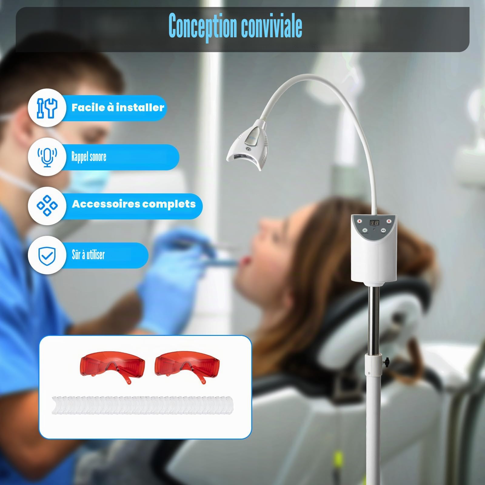 Blanchiment Dentaire Mobile - Accélérateur Avec Lumière LED Pour Dents Plus Blanches