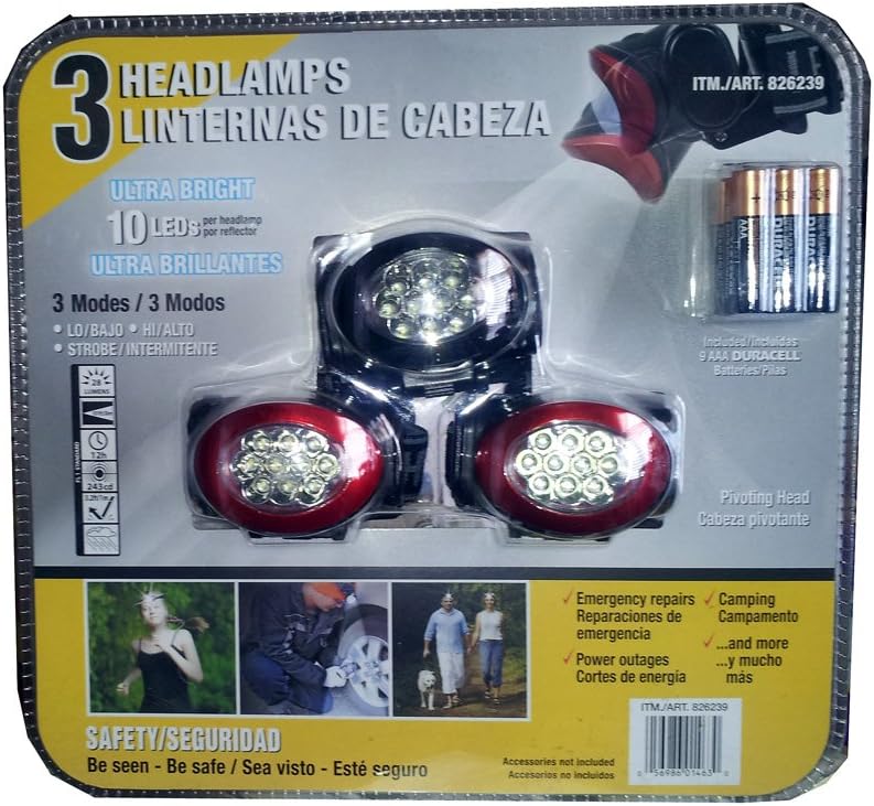 3 Ultra Bright Headlamps