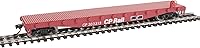 Vista 7 de Walthers Trainline Flatcar-Ready to Run-Atchison, Topeka & Santa Fe #88985 (rojo, blanco) 931-1605 HO Scale Model Railroad - Modelo de carga