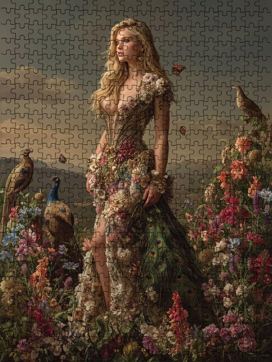 Hermosa Mujer Puzzle 2000 Piezas, Rompecabezas Adultos Puzzle, 3D Un Rompecabezas, Desafiante Puzzles de Decoración Juego de, Juego Educativo para Toda la Familia, para Regalo Decoración FNKL7-723