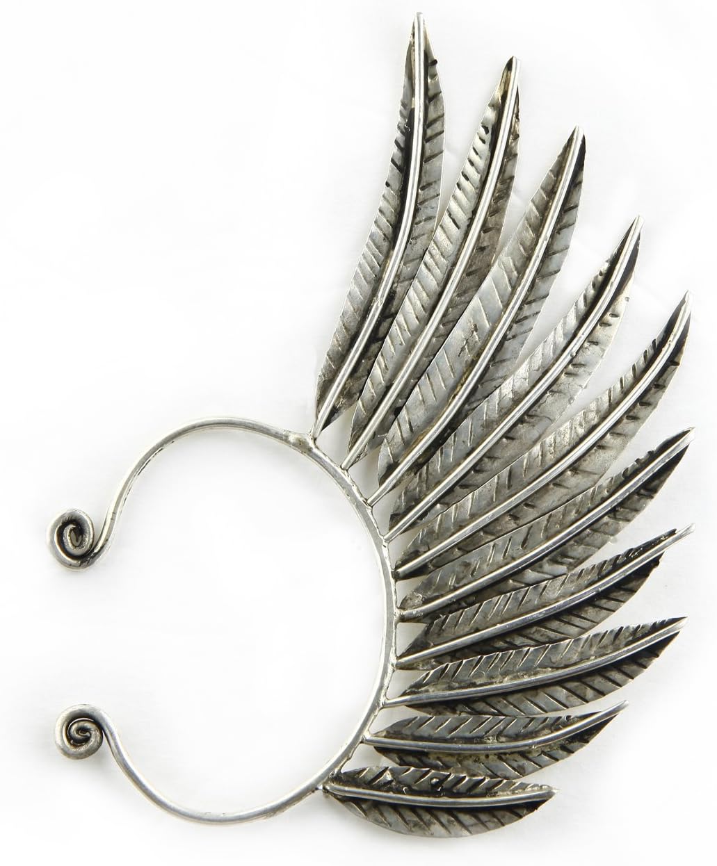 TIBOX Handmade Feather Ear Wrap Ear Cuff Earrings (Left)