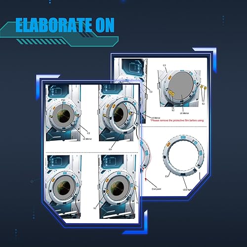 Miniatura 6 de Sujetalibros de madera 3D, kit de rincón de libros, decoración de estantería con luz LED, kit de modelo de casa de muñecas en miniatura para niños y