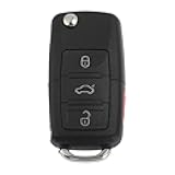 X AUTOHAUX NBG92596263 315MHz Replacement Keyless Entry Remote Smart Key Fob for Volkswagen Golf GTI Jetta 2006-2010 NO.1K0 959 753 P 3 Buttons