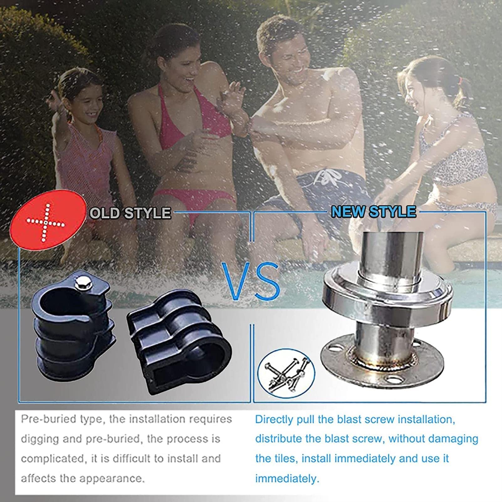 Barandilla de Seguridad de Acero Inoxidable para Piscinas Cubiertas y al Aire Libre.