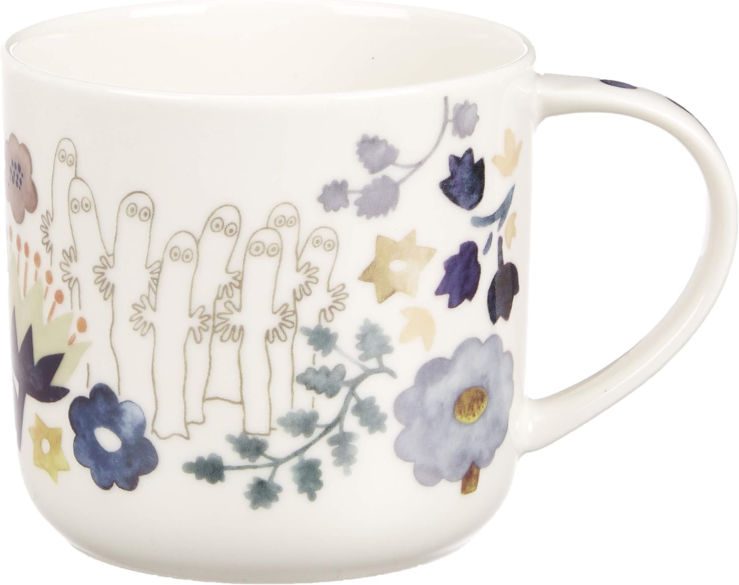 山加商店 Moomin ムーミン ハーバリウム マグカップ 大きめ 350ml ニョロニョロ グッズ カップ 花柄 北欧 食器 プレゼント 電子レンジ対応 誕生日プレゼント 女性 日本製 Mm2104 11 受注生産品