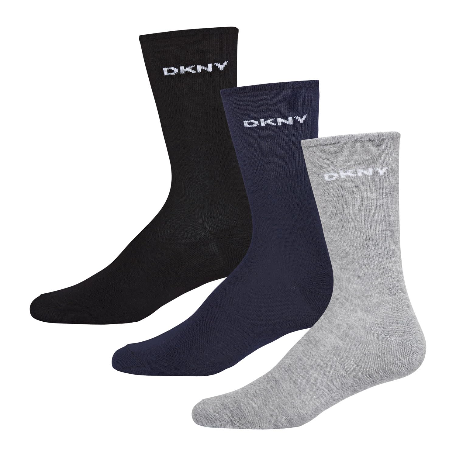 Dkny Women's 3 Pack Dress Socks Paige - Black/Grey/Navy - Ladies 4-7