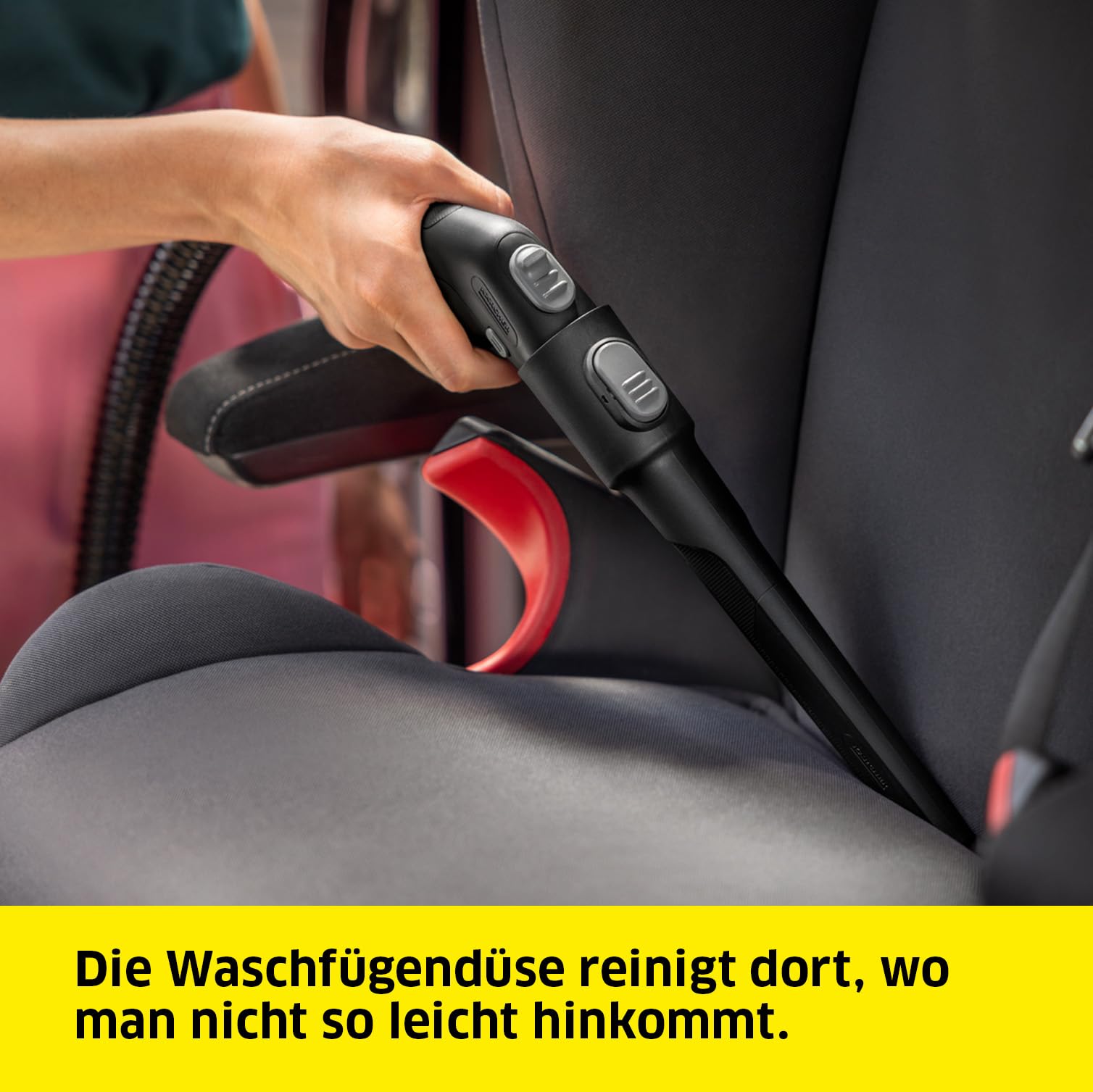 Kärcher Waschsauger SE 3 Compact, Aufnahmeleistung: 500 W, Frischwassertank: 1,7 l, Fläche: 2,76 m2, Gewicht: 4,1 kg, Sprühsaugschlauch, Waschpolsterdüse und Waschfugendüse, Weiß