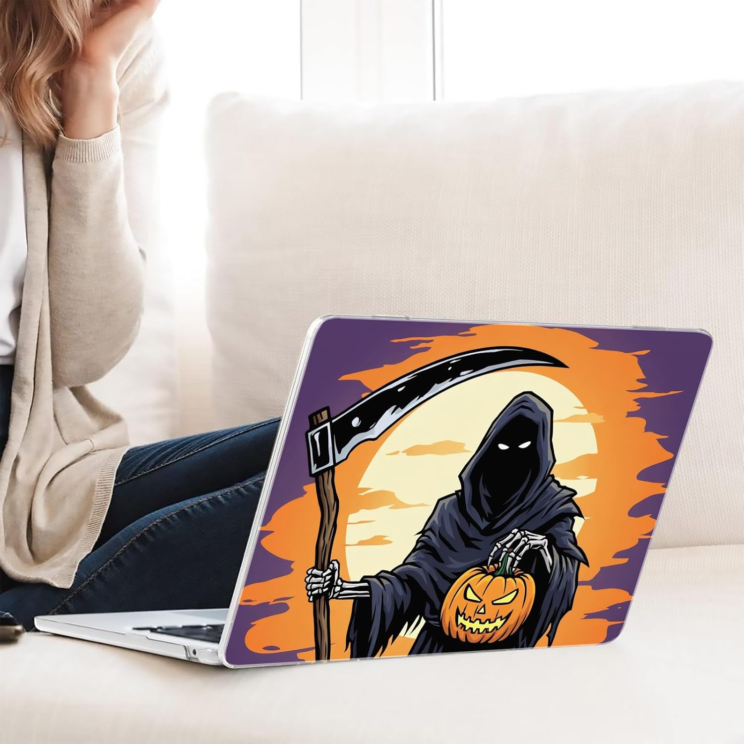Compatible with MacBook Neo 13-inch, Hard Shell Case with Keyboard Cover and Screen Protector (A3404 A18 Pro chip, 2026 Release) - Grim Reaper MC21634