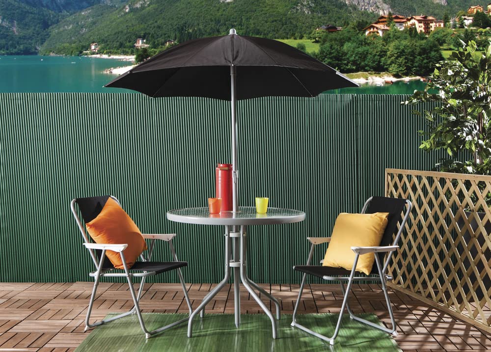 VERDELOOK Double, Arella in plastica con Listelli bifacciali, 3x1 m, Verde