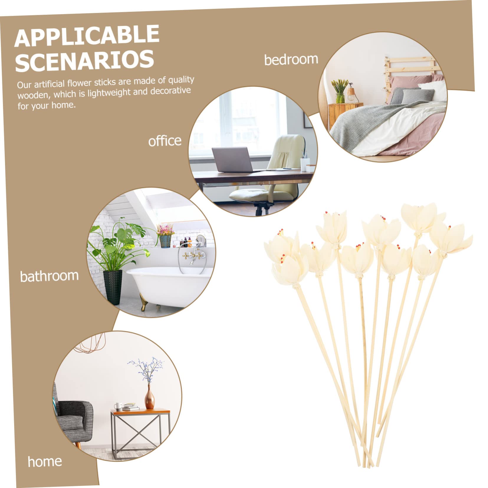 Vaguelly 3 Set Rattan Per Aromaterapia Olio Essenziale Sostituzione Profumo Profumatore Ufficio Profumatore Bagno Bastoncini Profumati Bastoncini Diffusori Di Fiori Secchi Papiro 10 Pezzi*3