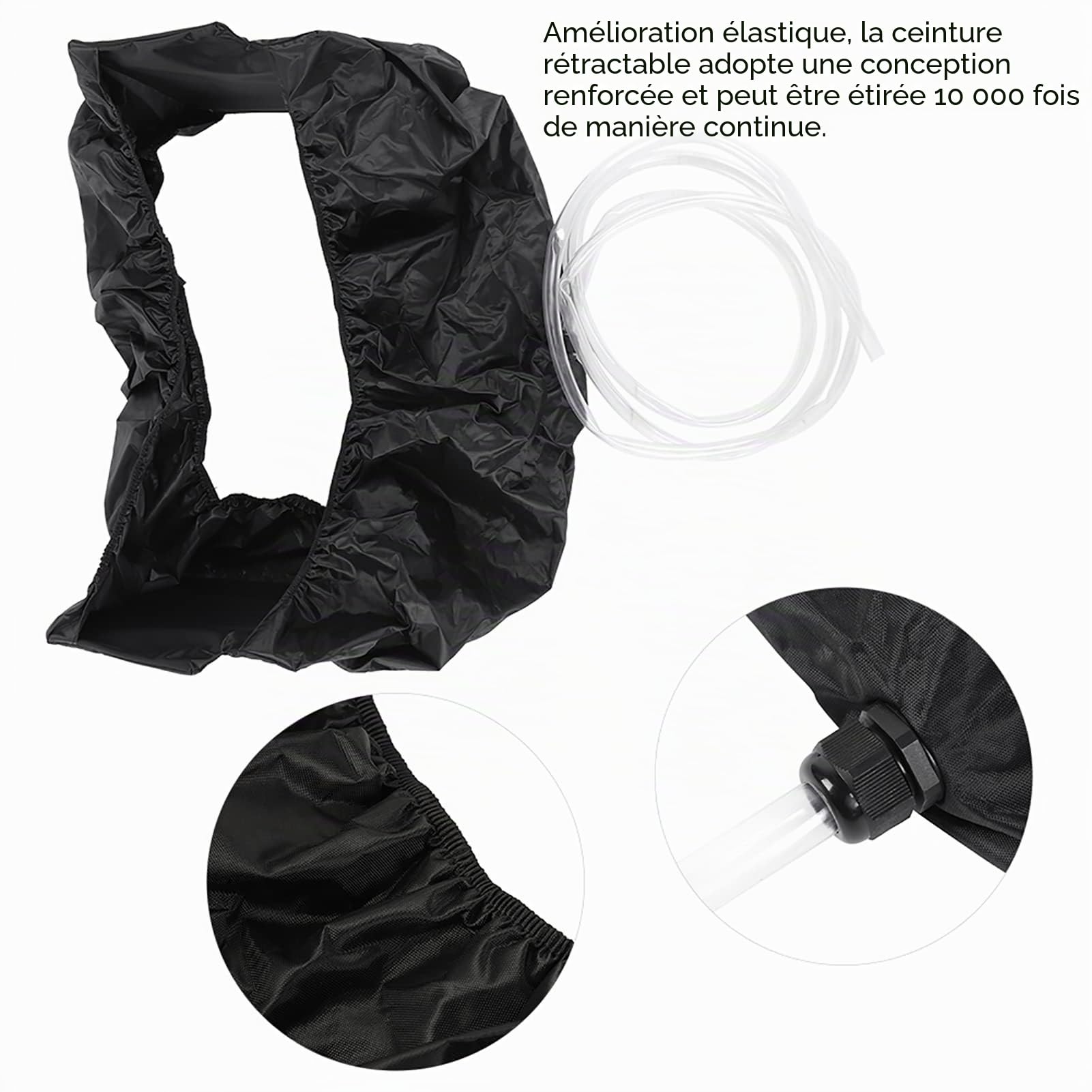 Bache Nettoyage Climatisation, Housse de Nettoyage Imperméable avec Tuyau d'eau Housse de Protection pour Nettoyage Clim