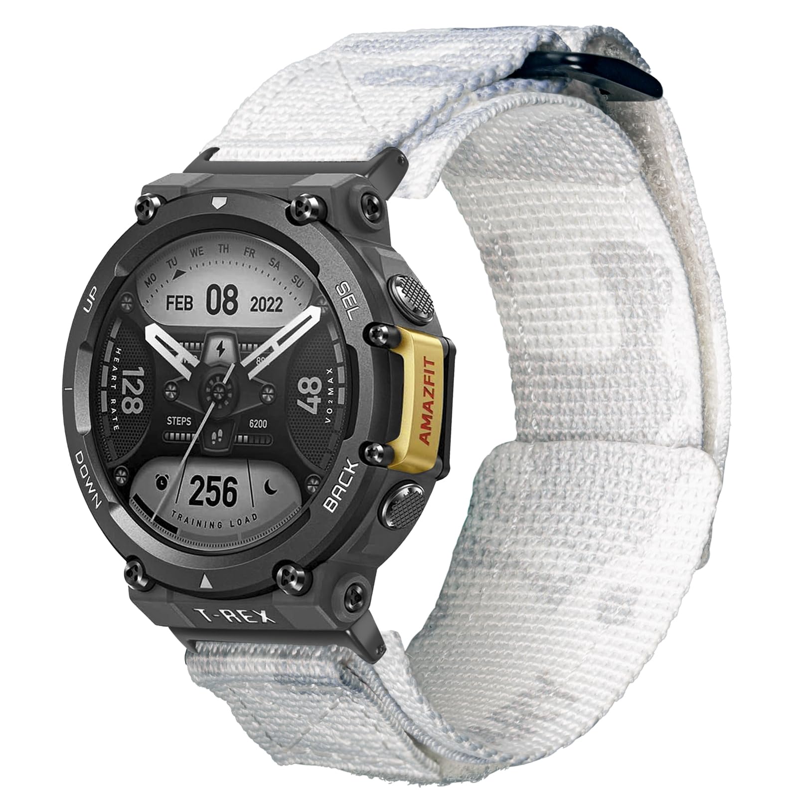 Bracelet de montre compatible avec Huami Amazfit T-Rex/T-Rex 2/T-Rex Pro/T-Rex Ultra, bracelet de sport en nylon avec motif camouflage militaire