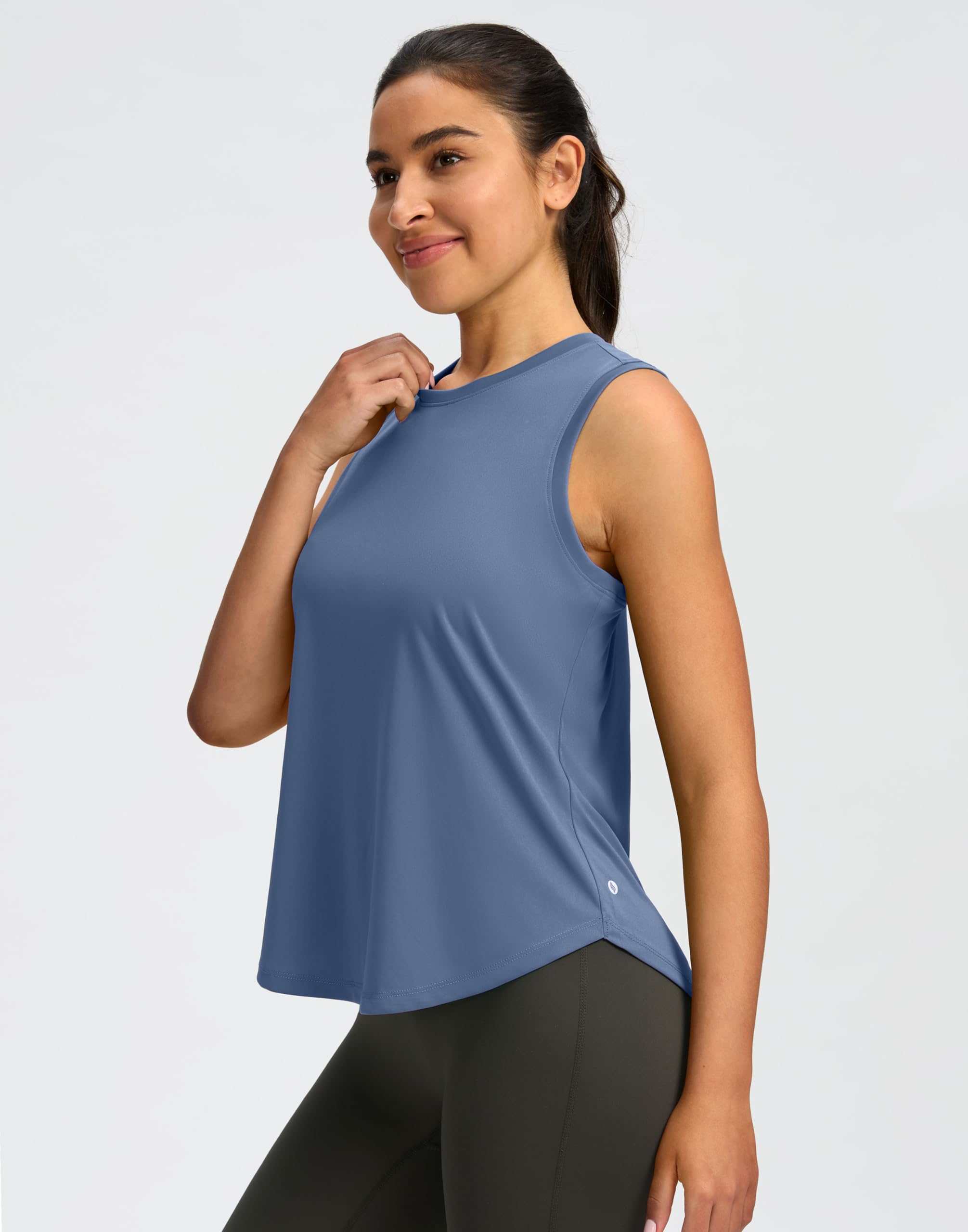 SANTINY Top da donna senza maniche leggero per tennis, yoga, palestra, atletica, corsa, canotta da donna