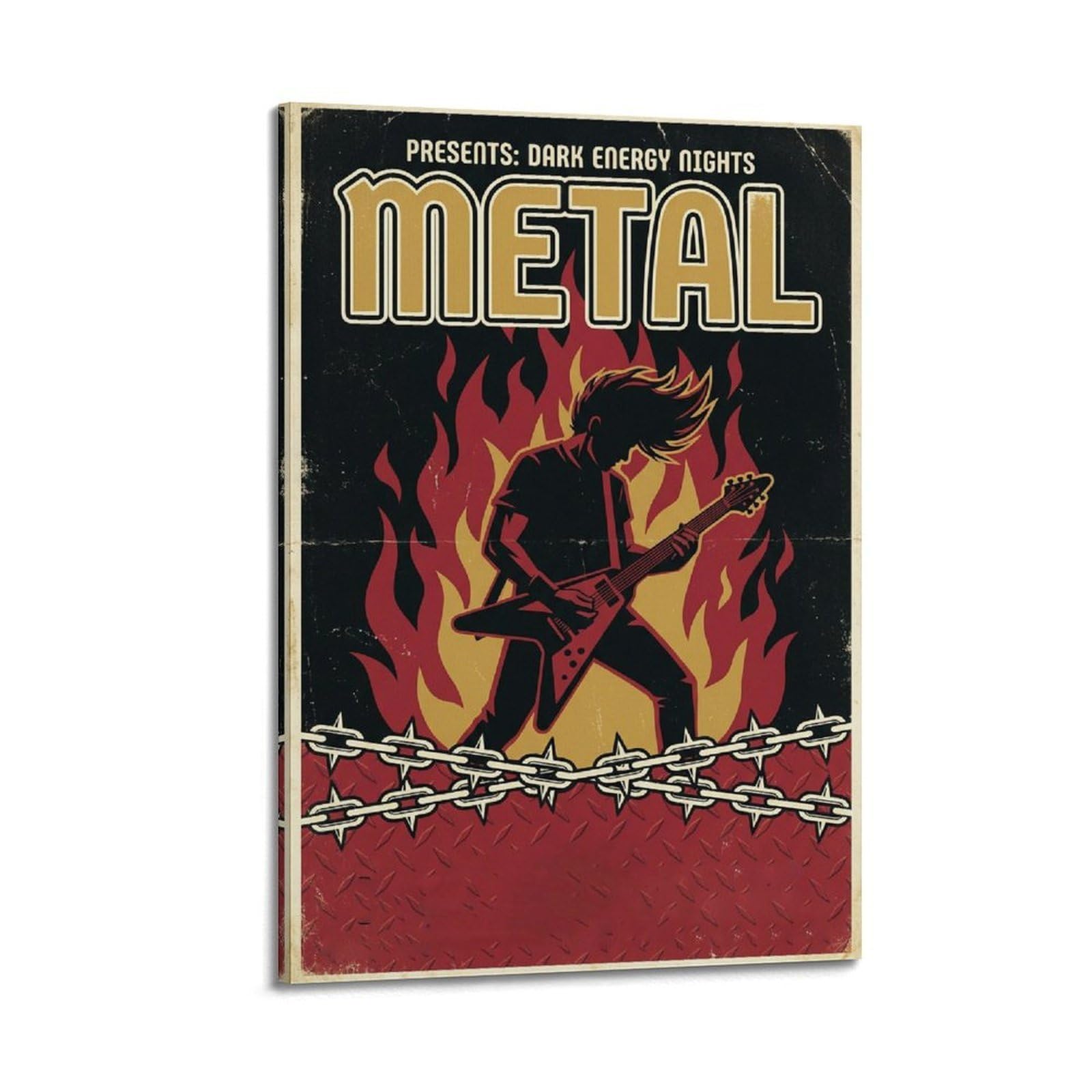 OKNGB Poster decorativo da parete su tela, motivo: chitarrista heavy metal hard rock rock classico, poster decorativo moderno per camera da letto, 40 x 60 cm