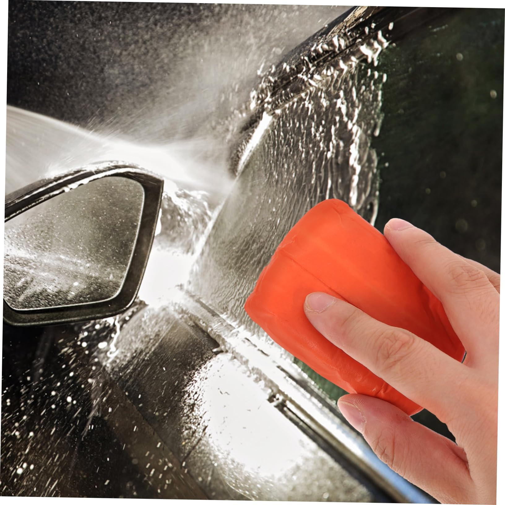 5 Set Dell'autolavaggio Argilla Macchine Plastilina Prodotti per La Pulizia Dell'auto Accessori per La Pulizia Dell'auto Dettagli Auto Gomma da Cancellare Arancia 4 Pezzi*5