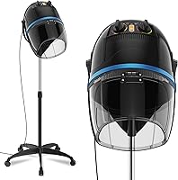 Vista 1 de Secador de pelo con capucha ajustable de 1300 W, equipo de salón con base rodante para secado de cabello en el hogar