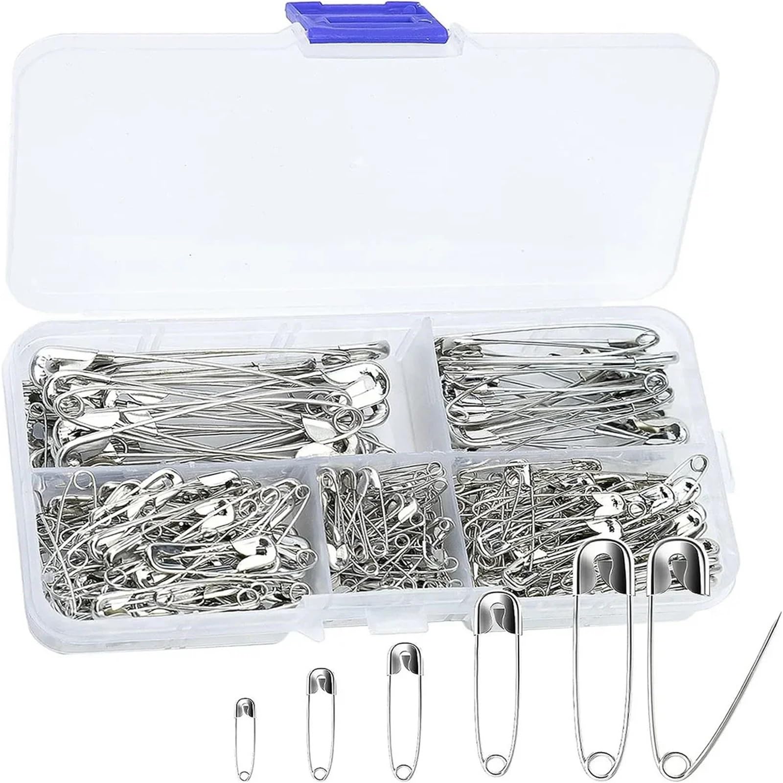 Pins 220Pcs Pin, Different Sizes To Meet A Variety Of Needs, Silver, Clothes, Sewing Kit