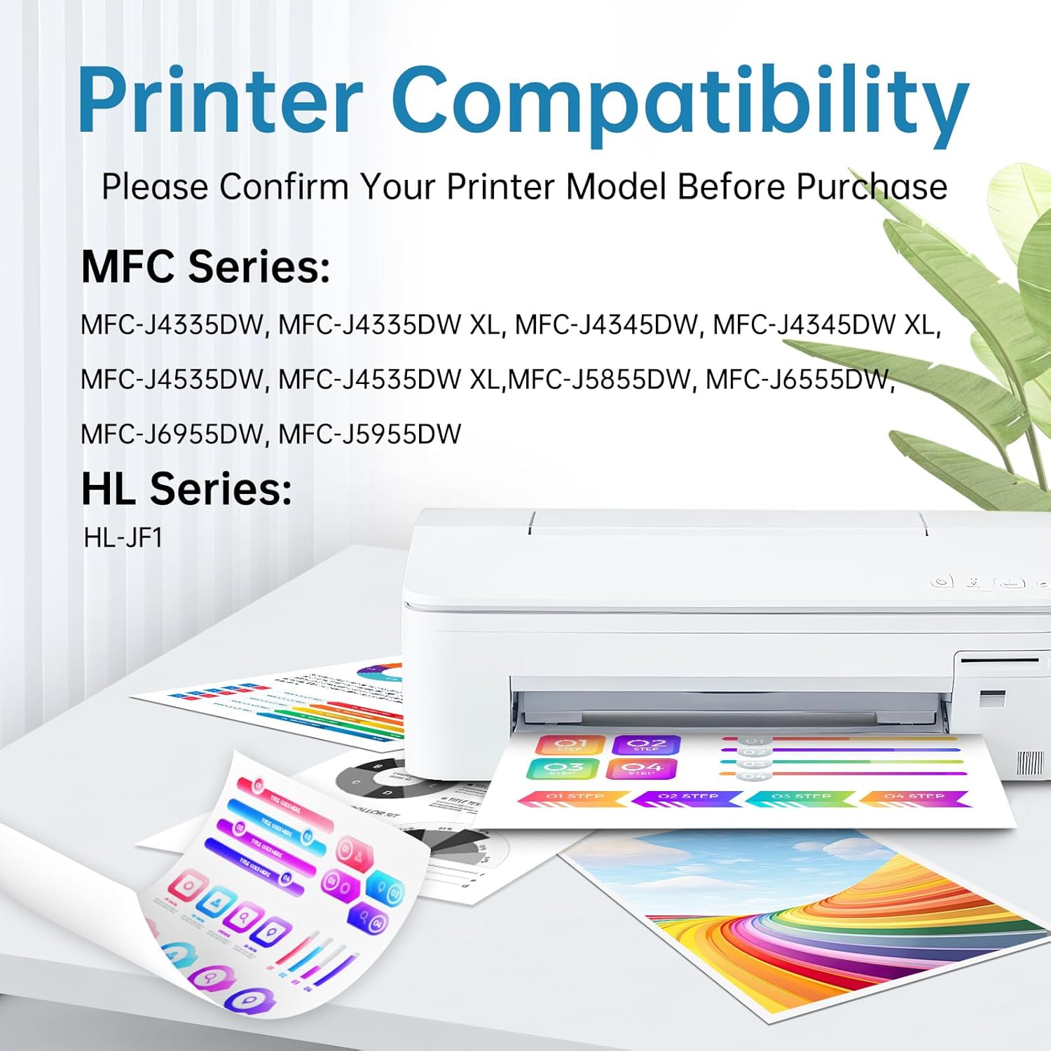 LC406XL LC406 Ink Cartridges for Brother Printer Replacement for LC406 XL LC 406XL LC406XL Work for MFC-J4335DW MFC-J5855DW MFC-J6555DW MFC-J4535DW MFC-J6955DW MFC-J4345DW MFC-J5955DW Printer (4 Pack)
