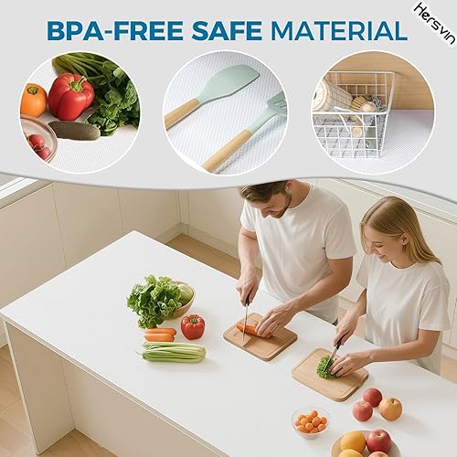 Miniatura 4 de Hersvin Shelf Liners - Alfombrillas de EVA para cajones de 16 pulgadas x 20 pies, almohadilla no adhesiva para armario, forro para gabinete de