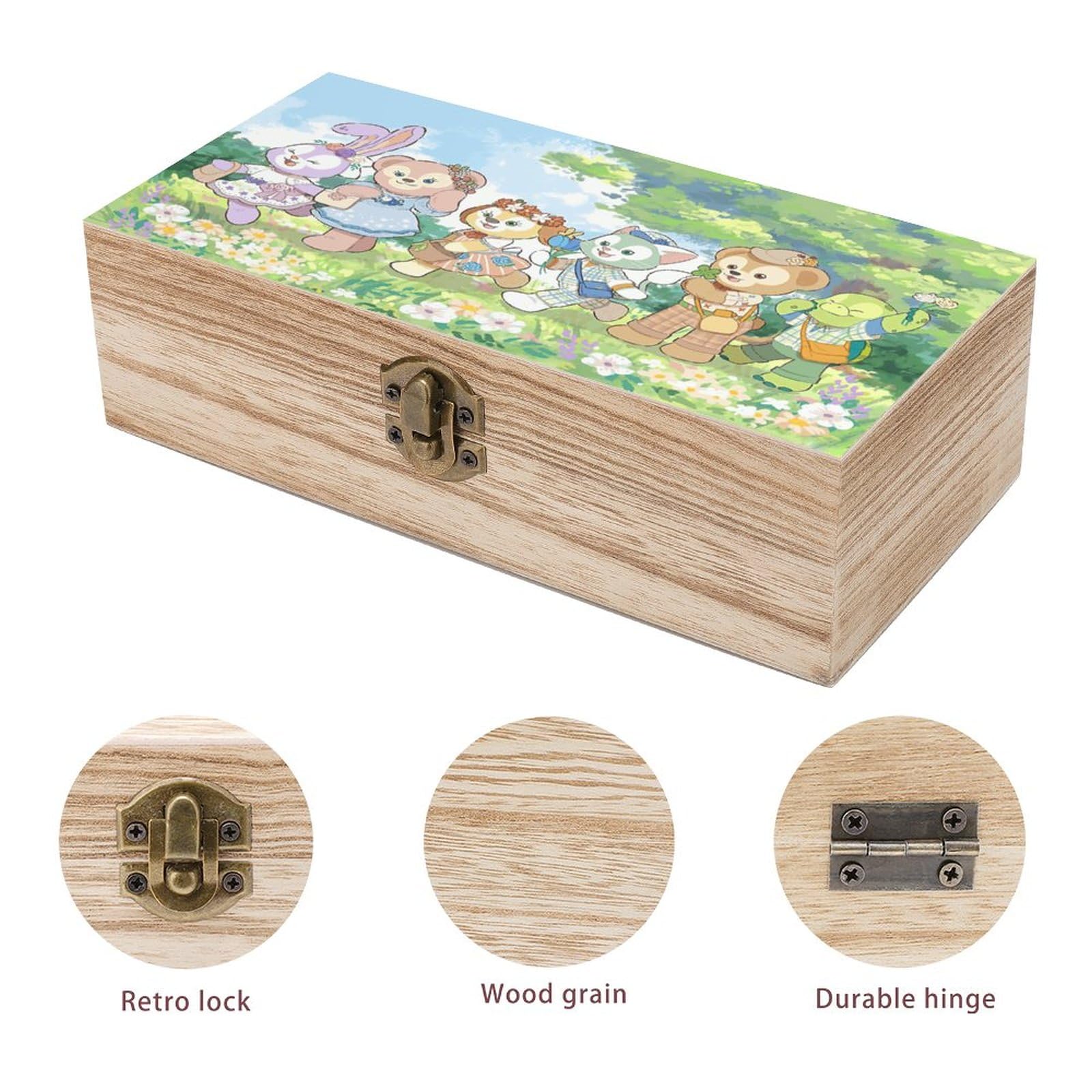 Amazon｜ダッフィー フレンズボックス 収納ボックス 収納ケース 木箱