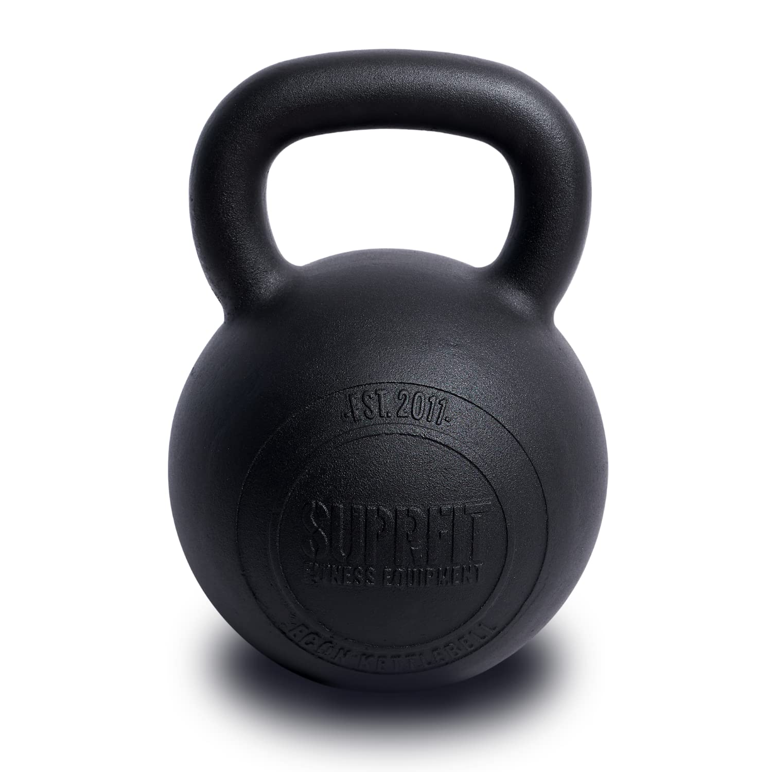Suprfit - Pesa rusa profesional de Econ 48 kg - Pesa rusa con recubrimiento en polvo de hierro fundido macizo para fitness, crossfit y entrenamiento de fuerza - Pesas rusas negras para gimnasio en