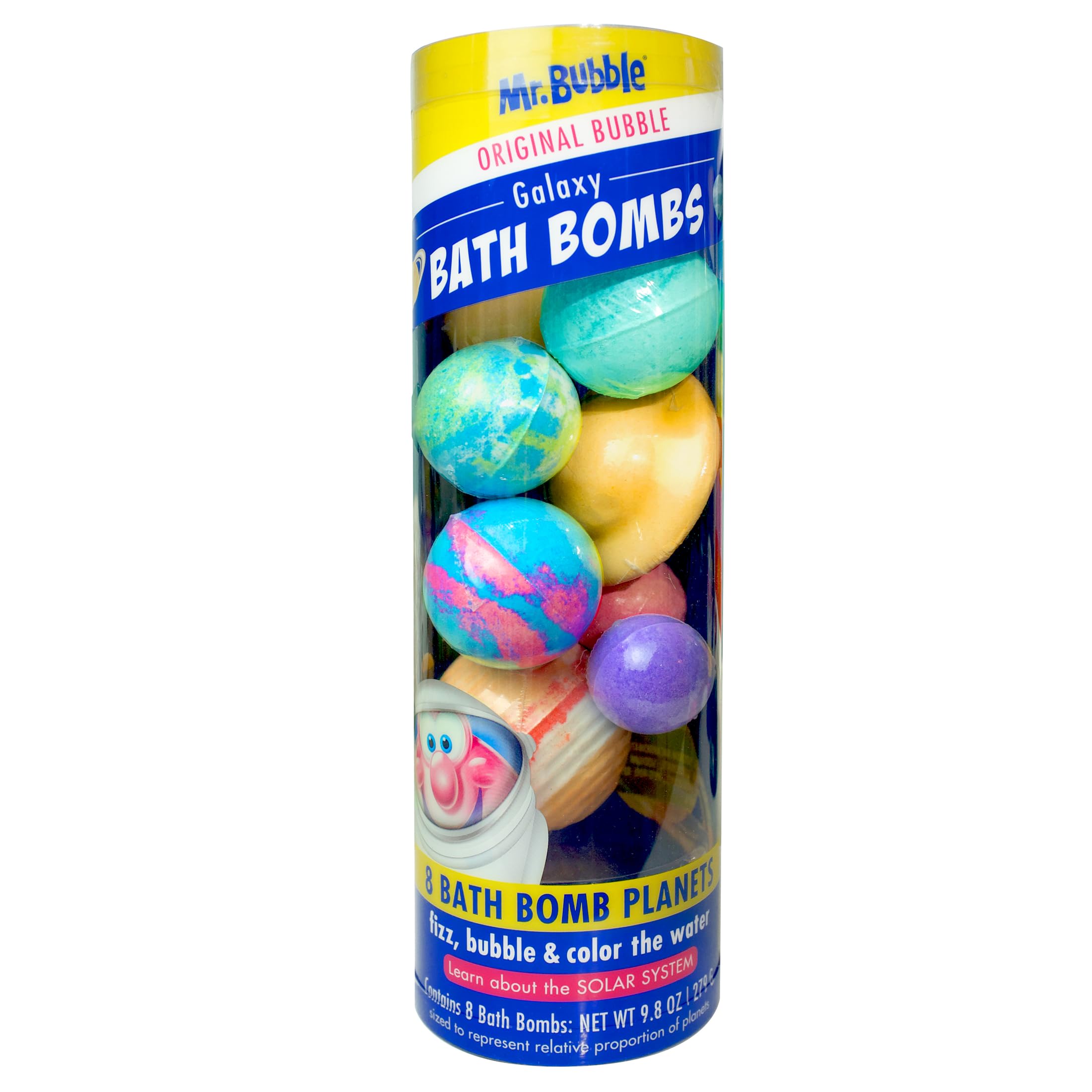 Mr. Bubble Galaxy Bath Bombs, Signature Bubblegum Scent, Set of 8 Different Bath Bomb Planets