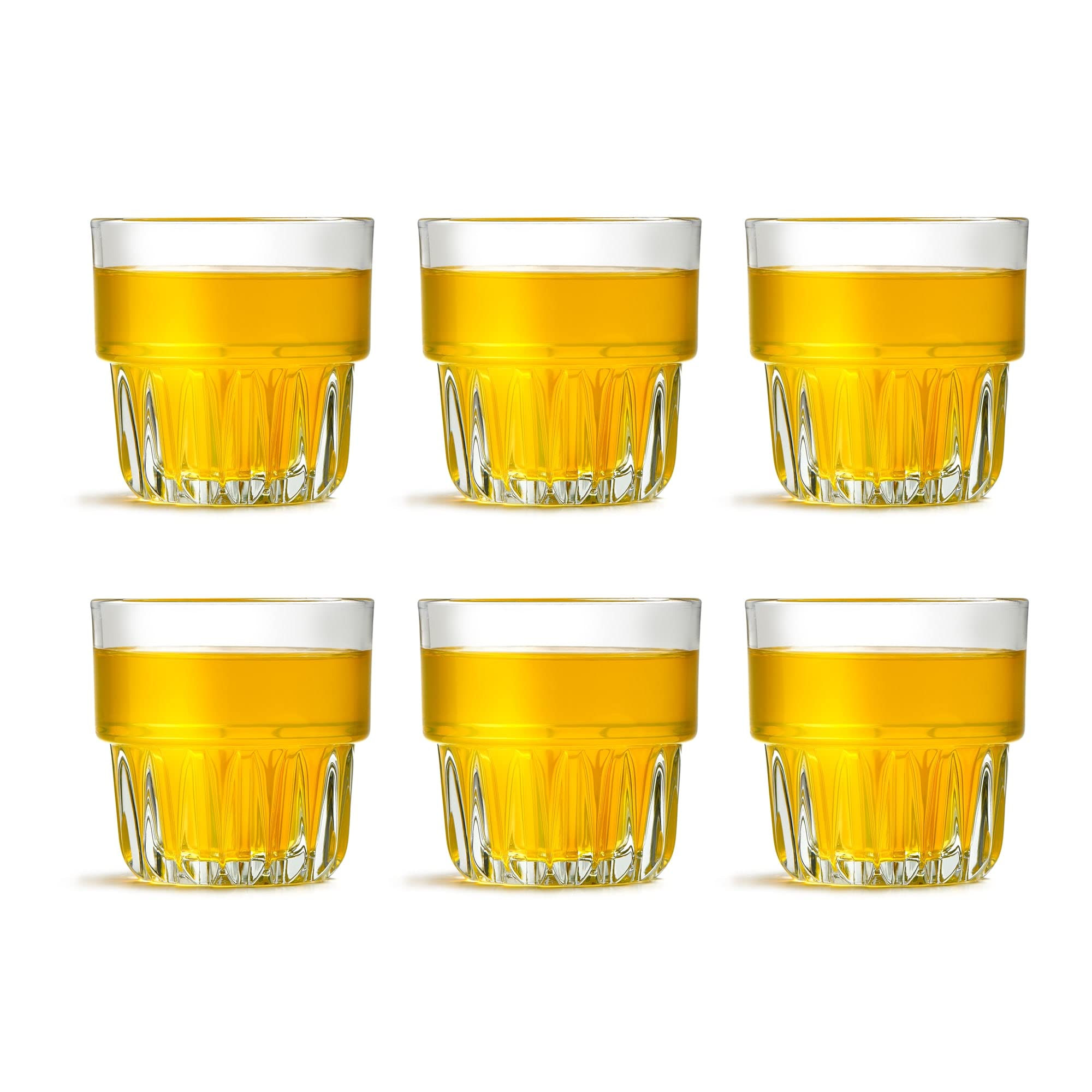 Drinking Glass Everest Rocks - 266 ml / 26.6 cl - Set of 6 - Stackable - Dishwasher Safe