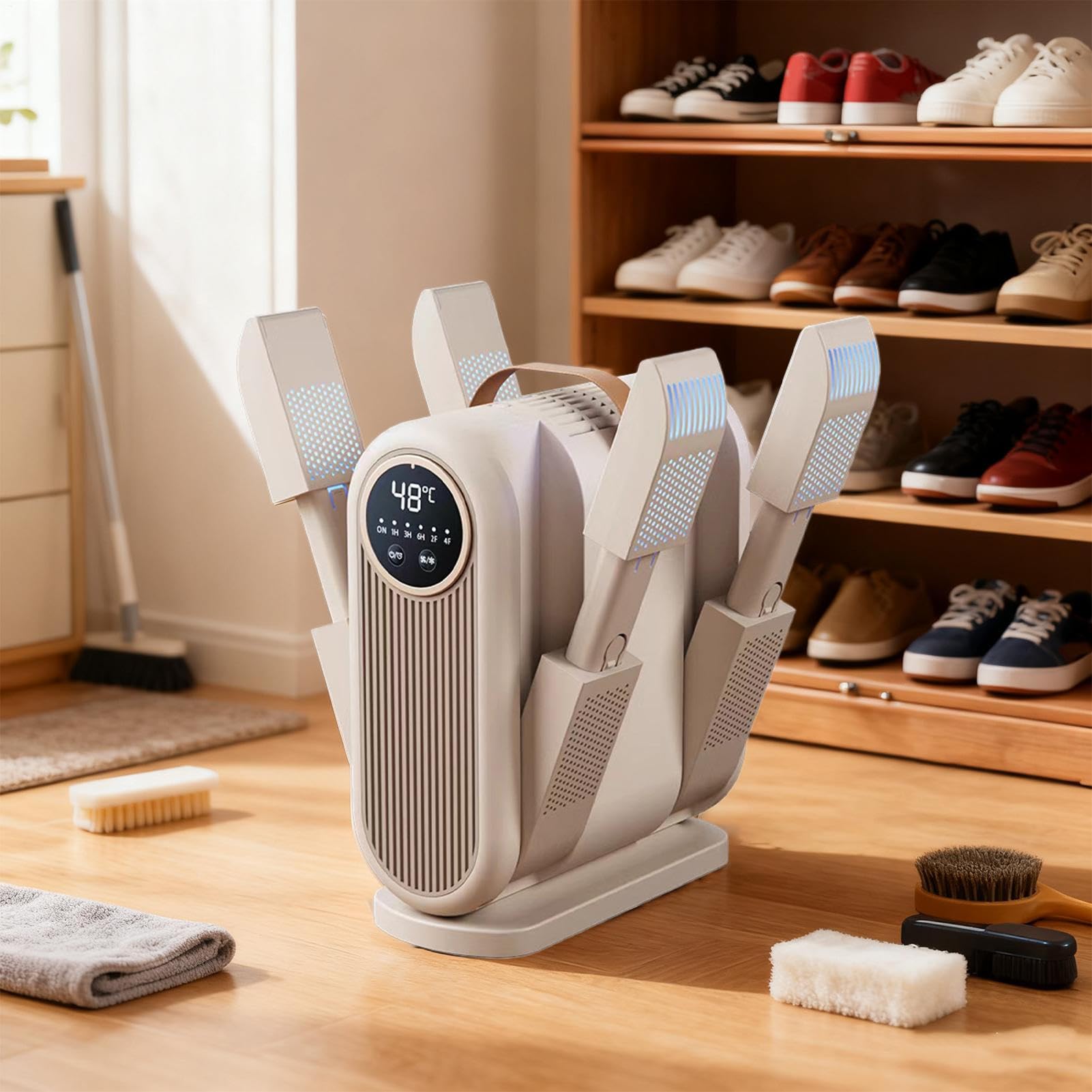 Asciugacapelli portatile | Deodorante sicuro per tacchetti con timer intelligente - Asciugatrice per scarpe riscaldata per stivali, per viaggi, sci, vacanze, borse, biancheria, calze