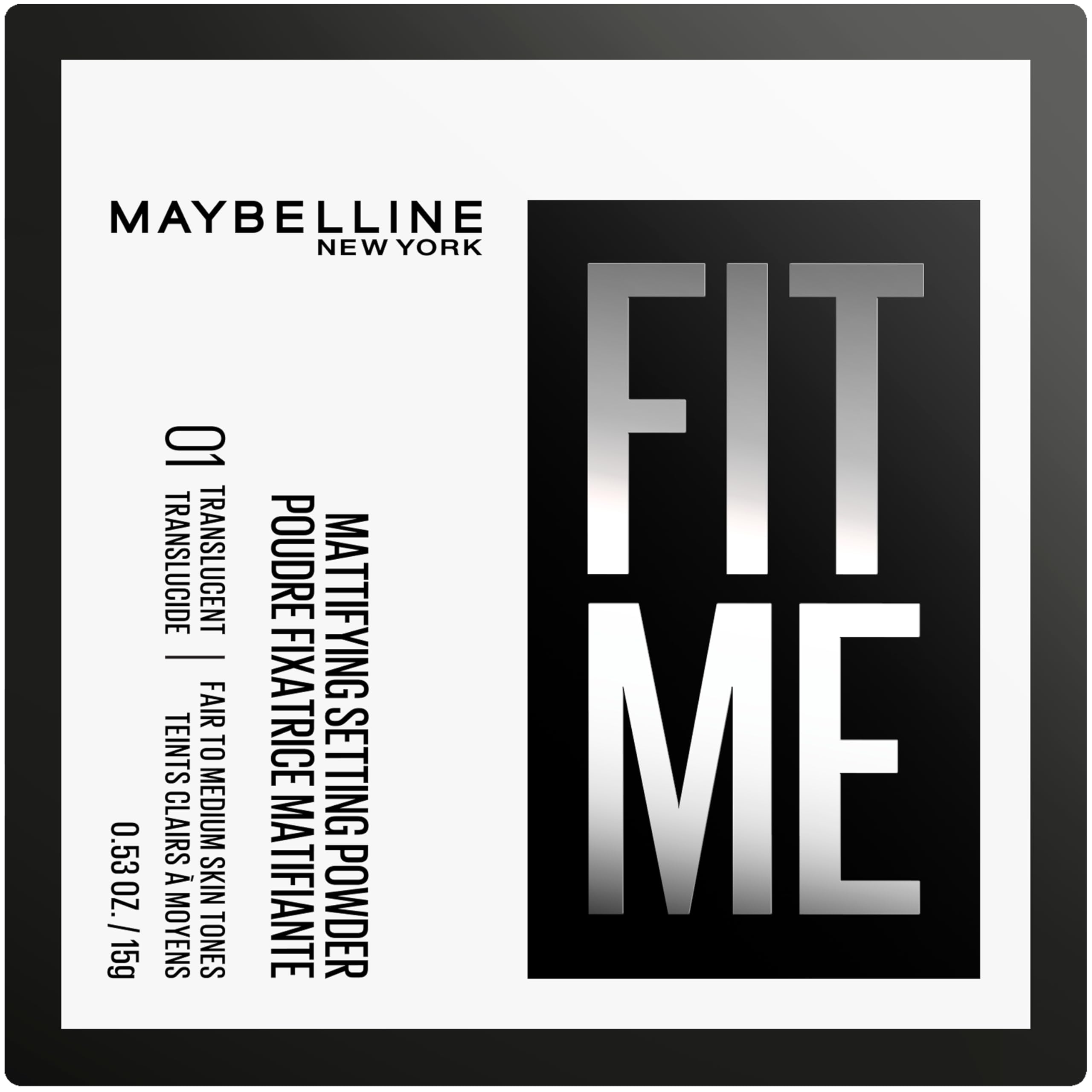 Maybelline Fit Me Loose Powder, Controls shine 16H, 01 Translucent