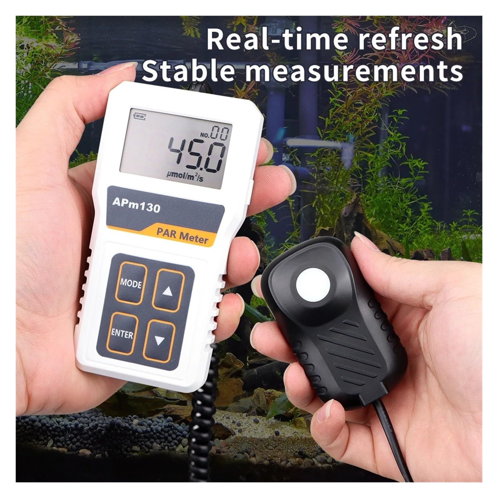 Misuratore PAR Digitale Con Sensore Impermeabile 400-700 Nm