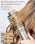 7MAGIC Hair Dryer Brush & 6 in 1 Hair Styler, 110 Volts, 1200 Watts, Ionic Technology, Fast Drying, Multi Styler for Straight, Wavy, Curly, and Coily Hair, Champagne Gold