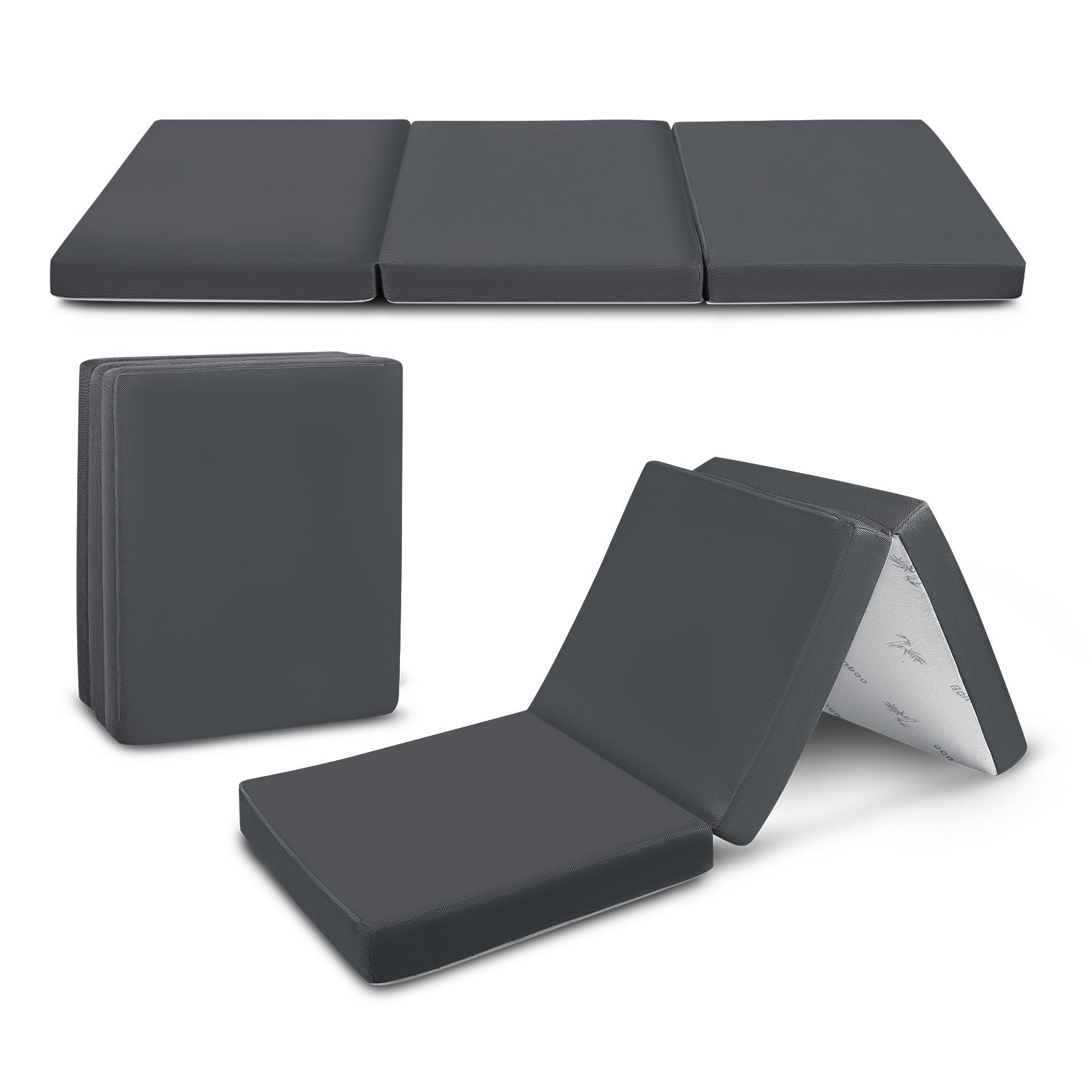 Cozzzi Folding Mattress (Various Sizes) Trifold Foam Mattress Topper