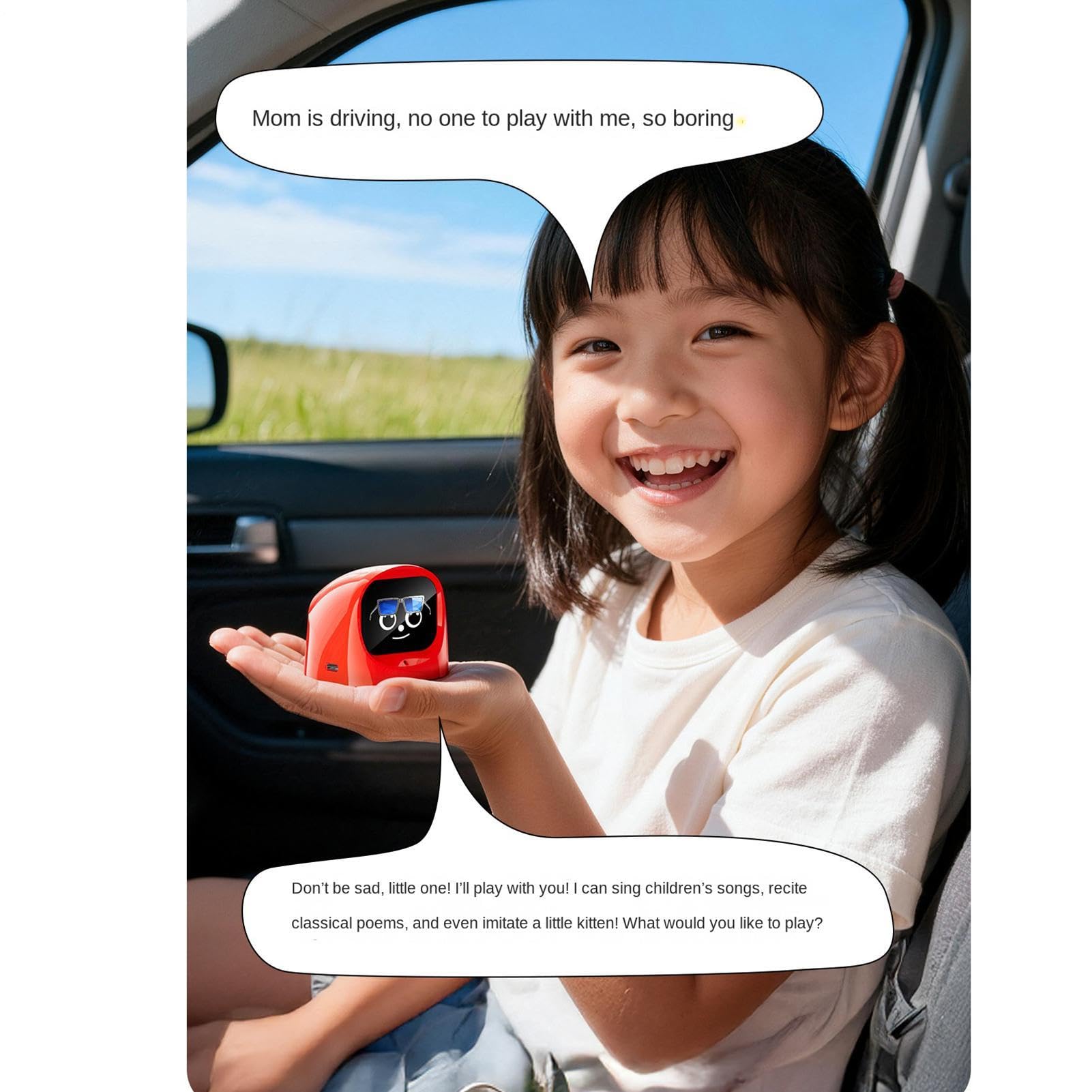 Auto AI Robot – Rilevamento dello stato automobilistico – Smart AI Robot Car Dashboard, per conducenti, amanti della tecnologia, viaggiatori, camion, camper, SUV, berline, viaggi su strada, tragitti