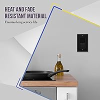 Vista 5 de ENERLITES - Interruptor de palanca decorativo de encendido/apagado con placas de pared, unipolar, 3 cables, tornillo de conexión a tierra, grado