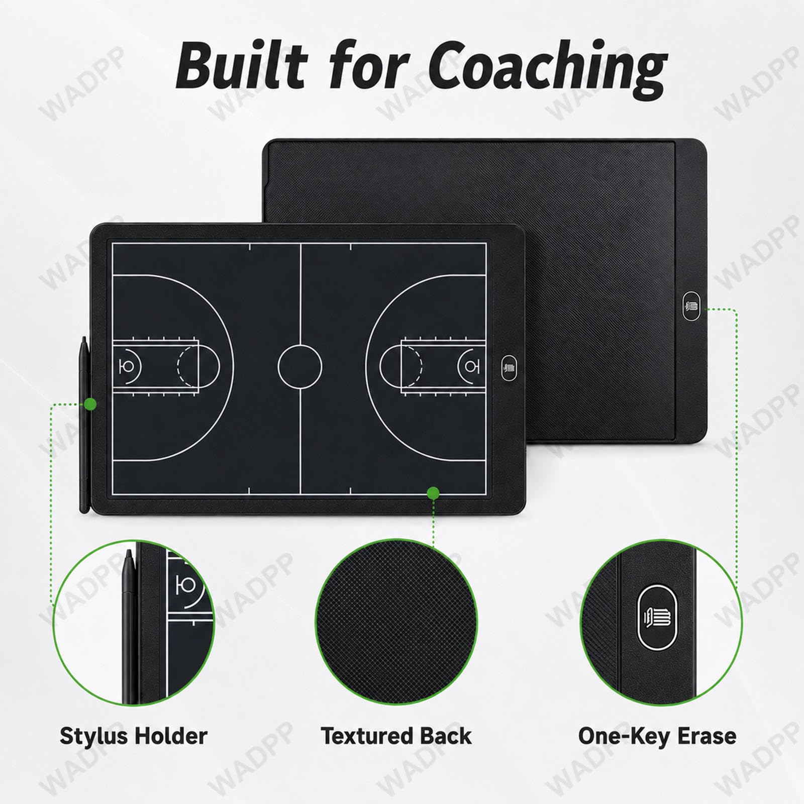 Pizarra Táctica Baloncesto Electrónica 16 Pulgadas, LCD Magnética