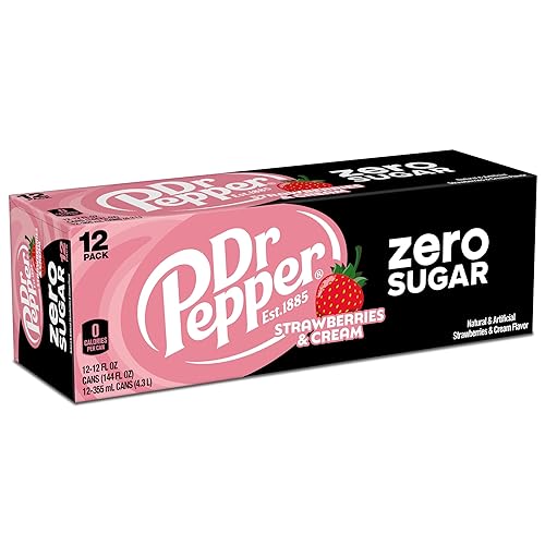 Miniatura 9 de Dr Pepper Zero Strawberries and Cream Soda, latas de 12 onzas líquidas, paquete de 12