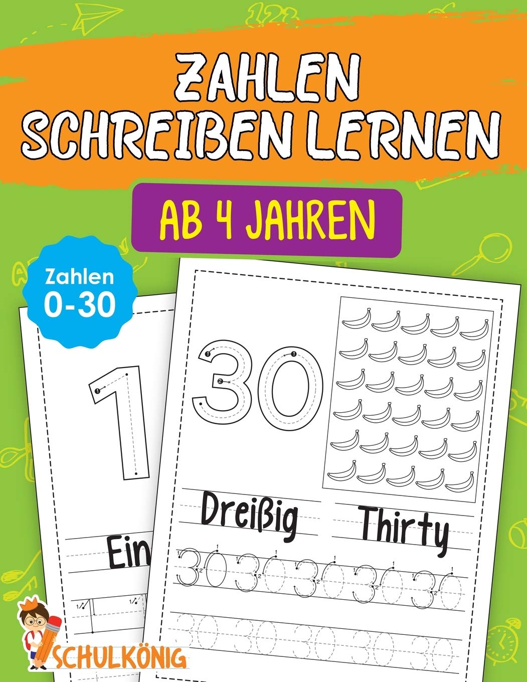 Zahlen Schreiben Lernen Ab 4 Jahren: Das große Übungsheft für