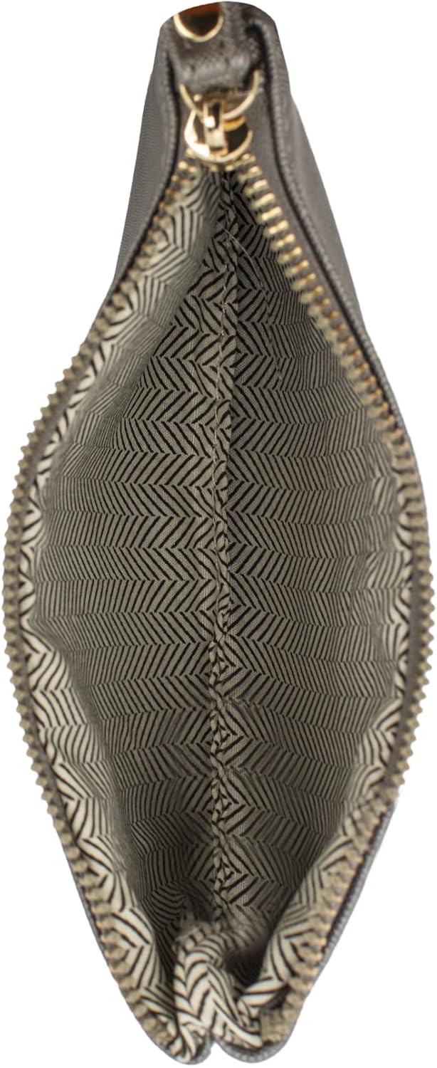 Vista 3 de XOXO Pulsera grande Saffiano multifunción sólida estampada para mujer, Negro