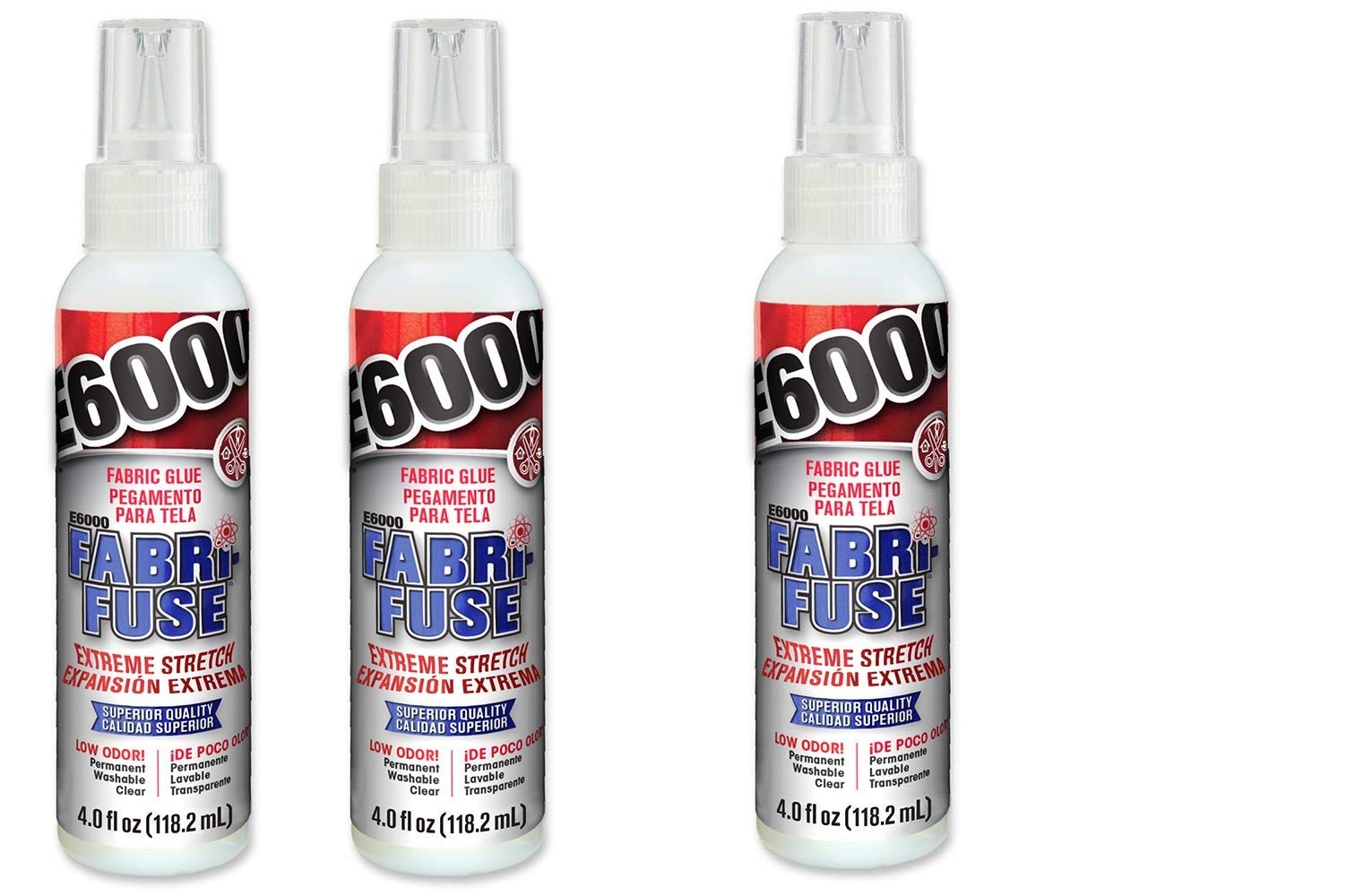 E6000 565004 Fabri-Fuse Adhesive - 4 fl oz Shelf Bottle, 3 Pack
