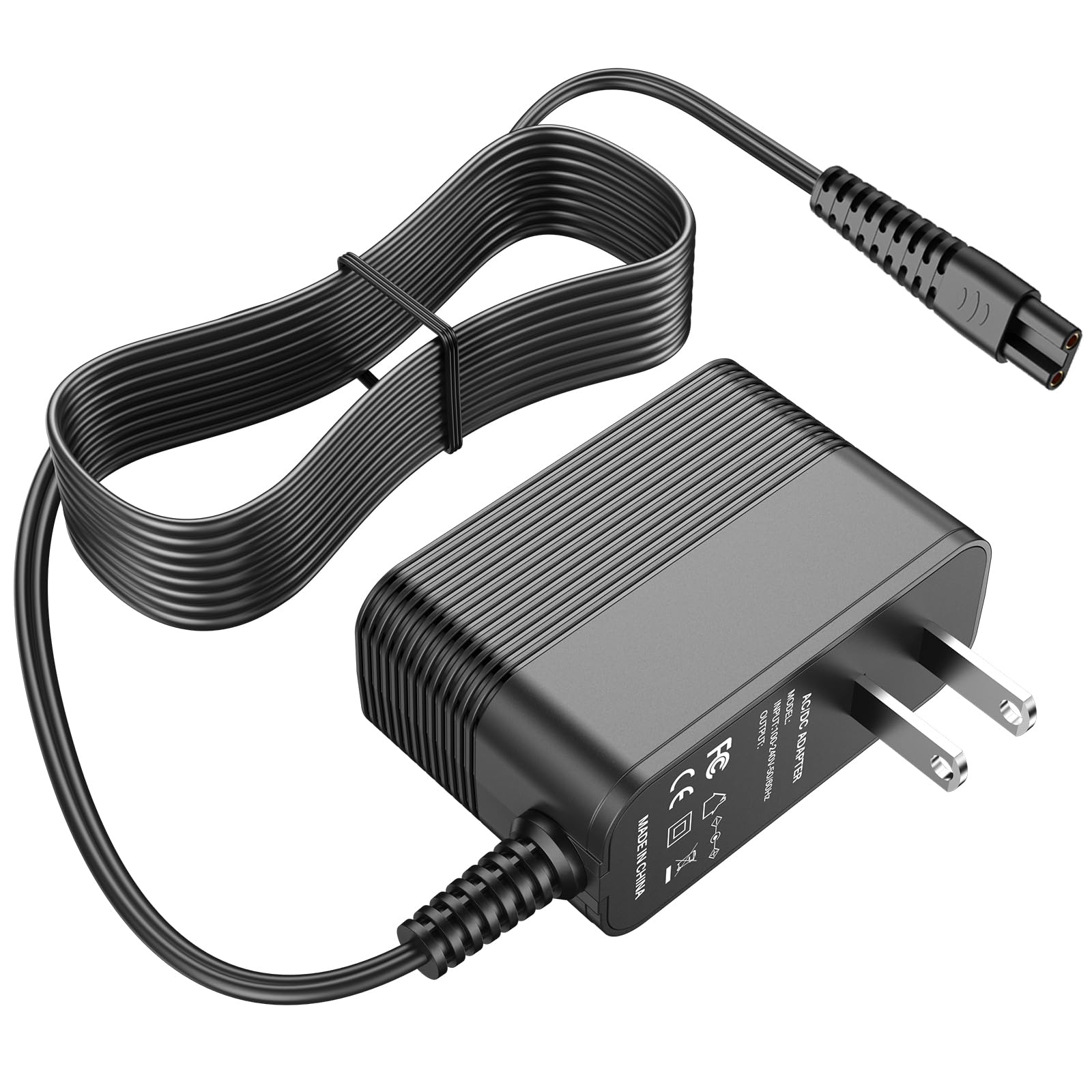 9V Charger for Homitt Electric Spin Scrubber Power Supply Replacement for Homitt HM115C,HM115CD,HM115CG,HM115CW,HM204C Spin Scrubber Power Adapter for Homitt Power Scrubber Charging Cord 2-Prong