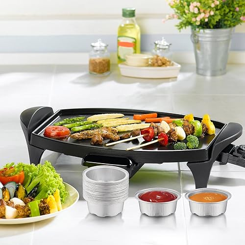 Miniatura 4 de 150 tazas para hornear con tapas, forros para magdalenas de 1.6 onzas, papel de aluminio, mini moldes para tartas, pequeños recipientes desechables