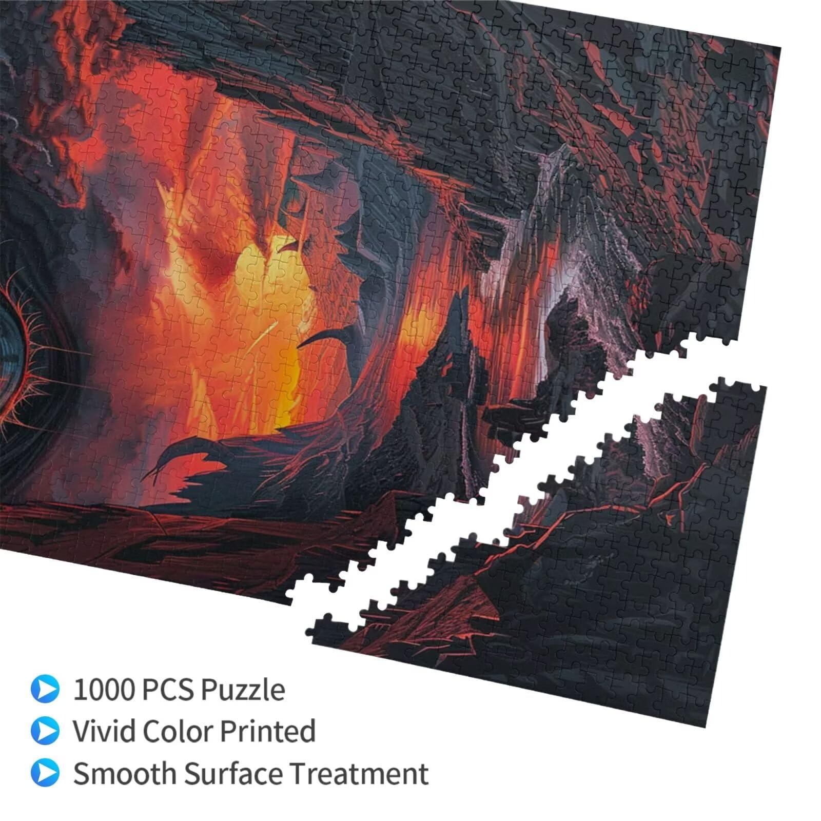 Puzzles Paisaje 1000 Adultos, Puzzle Ojo con Cajas y Cartel, Juego Clásico de Puzzle Arte para Entretenimiento Adultos, Regalos de Decoración del Hogar para Pasatiempos Creativos de Mujeres 2T-1108