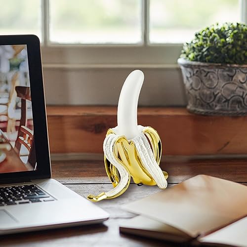 Miniatura 7 de MAYOLA Moderna lámpara de mesa de plátano, lámpara de escritorio, lámpara de noche LED, lámpara de resina para sala de estar, dormitorio, oficina en