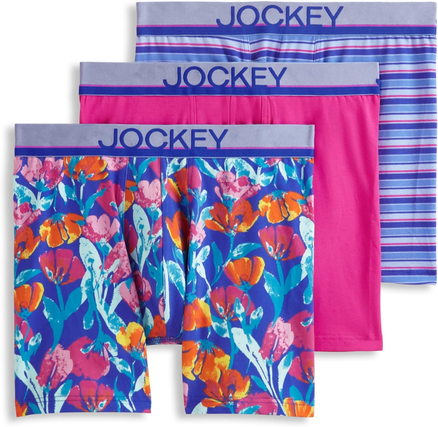 Jockey Men's Underwear True Style 6" Boxer Brief - 3 Pack