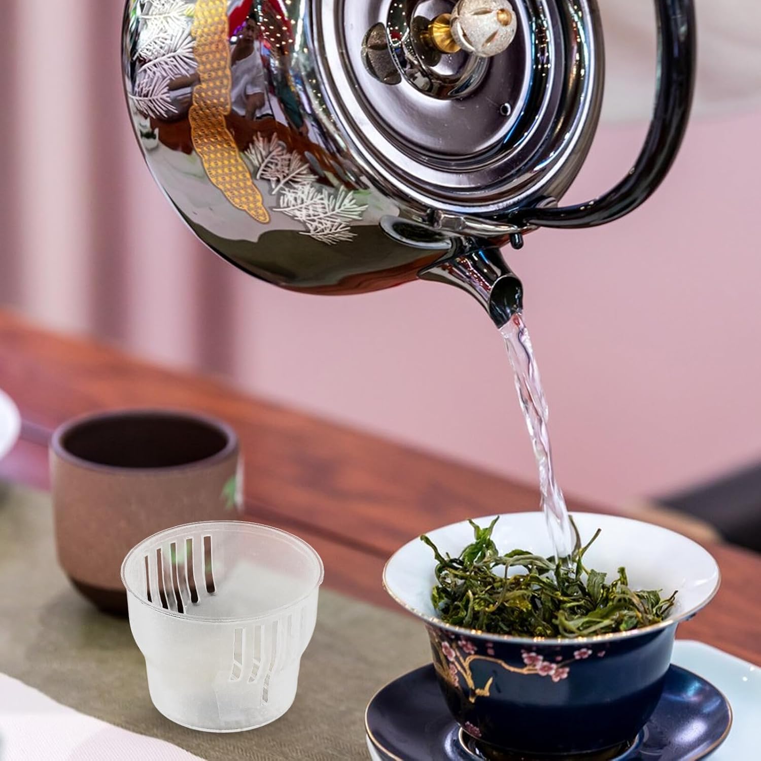 Loose Tea Infuser 50pcs Plastic Teapot Spout Strainer