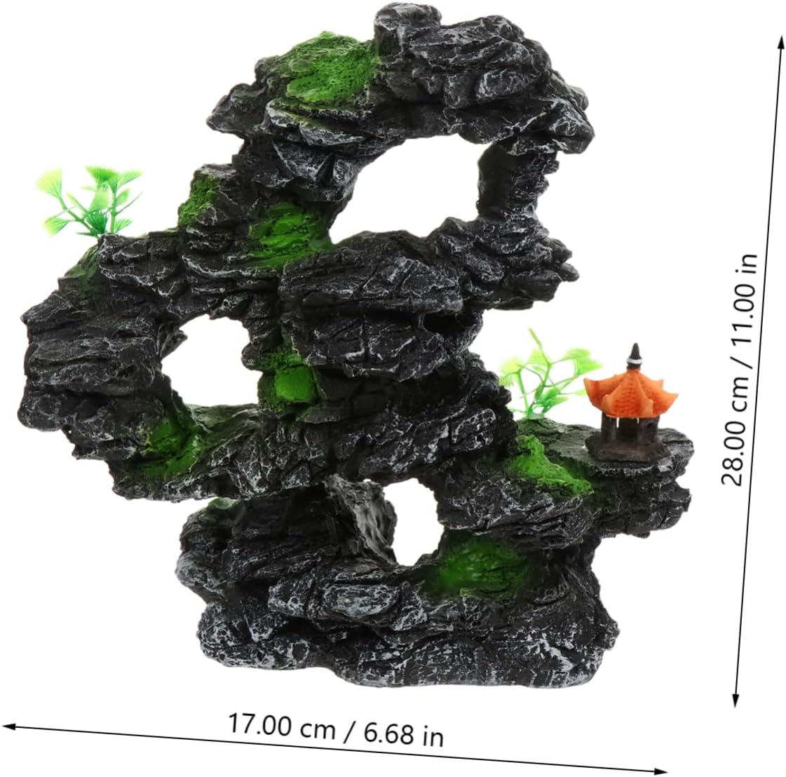 BESPORTBLE Aquarium Rockery Stone Ornament Fish Tank Landscaping Decoration for Freshwater Aquariums for Garden Desk Decor Fish Habitat Play Area