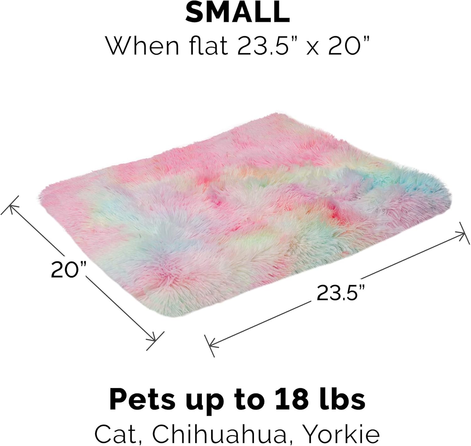 review Furhaven Self-Warming Cat Bed for Indoor Cats, 4-Beds-in-1 & Washable - Plush Long Faux Fur Convertible Cuddler - Rainbow, Small