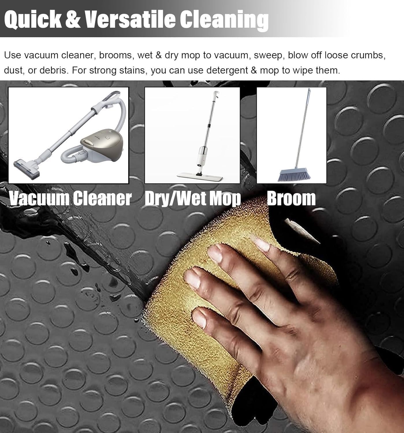 Garage Floor Mat, Thickened PVC Garage Mats Flooring Roll for Under Car, Garage Parking Mats, for Floor Large SUVs, MPV, Pickup Truck, Workshop, Kitchen(Red,450x90cm/177.3x35.5)